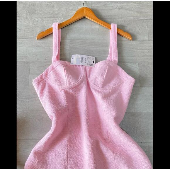 RARE!!! ZARA BLOGGER FAVE!!! Frayed Hem Midi Dress NWT - Picture 16 of 16